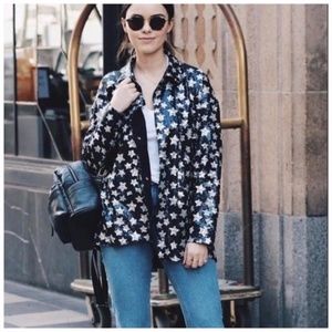 Zara Star Sequin Shirt Jacket